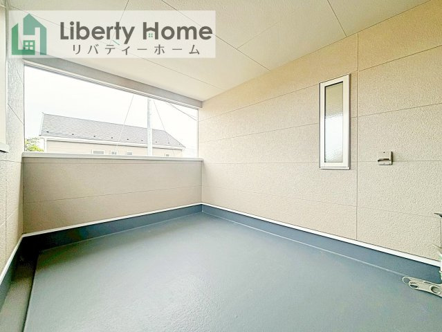 つくばみらい市小絹第4　新築戸建　3号棟のバルコニー