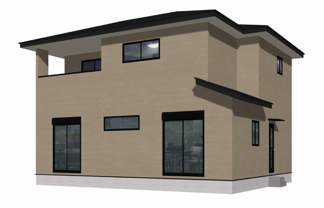 【外観パース】 | 北九州市八幡西区木屋瀬東2丁目1期1号棟 | 外観パースです