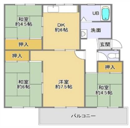 高倉台7-3団地27号棟の間取り