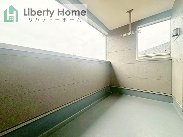 つくばみらい市小絹第4　新築戸建　4号棟のバルコニー