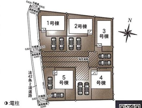 つくばみらい市小絹第4　新築戸建　5号棟の区画図