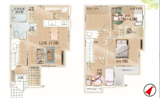 【間取り】 | 千葉市美浜区磯辺一丁目　新築分譲住宅１号棟 | 千葉市美浜区磯辺１丁目　１号棟　３LDK