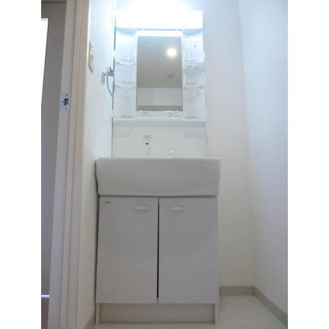 熊本市中央区上鍛冶屋町の賃貸マンションの独立洗面台