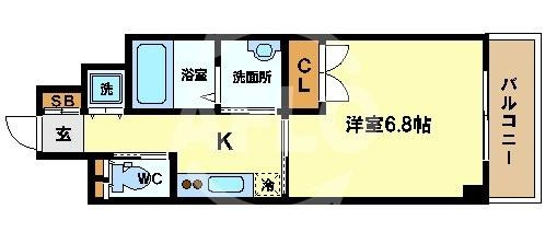 ファインブルーム靱公園の間取り|ファインブルーム靭公園　開放感のある間取り