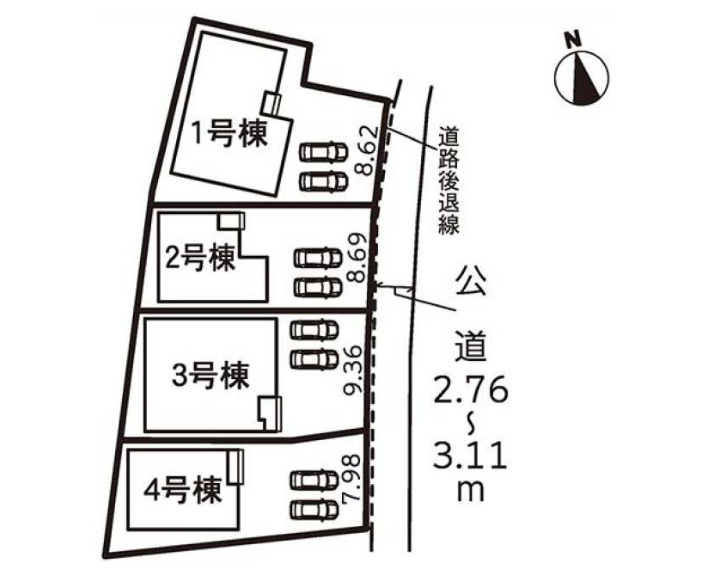 【同施工物件ご案内可能】知多市金沢字郷中　全4棟の区画図|事前予約にて現地ご見学いただけます！お気軽にお問い合わせください♪
■株式会社　セキュアハウス■
住宅ローンに強く、知識、経験豊富なスタッフ在籍
お客様に寄り添い、ご成約後もサポート致します。