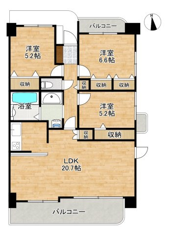 ライフコート東仙台の間取り