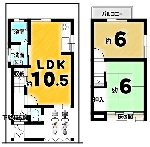 深草ヲカヤ町の間取り
