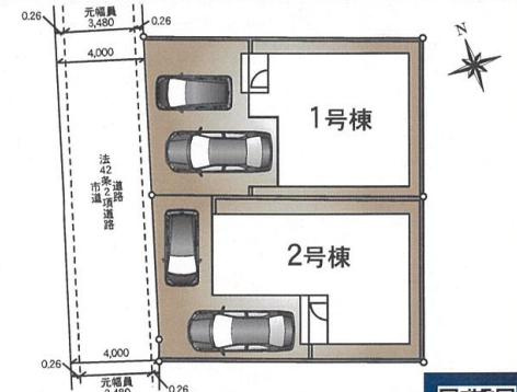 取手市新町第13　新築戸建　2号棟の区画図