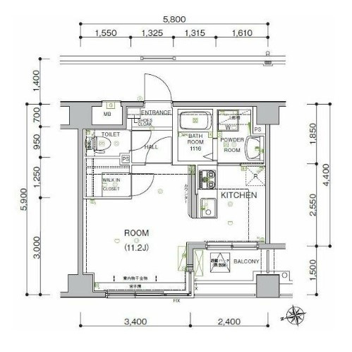 ラフィネールの間取り