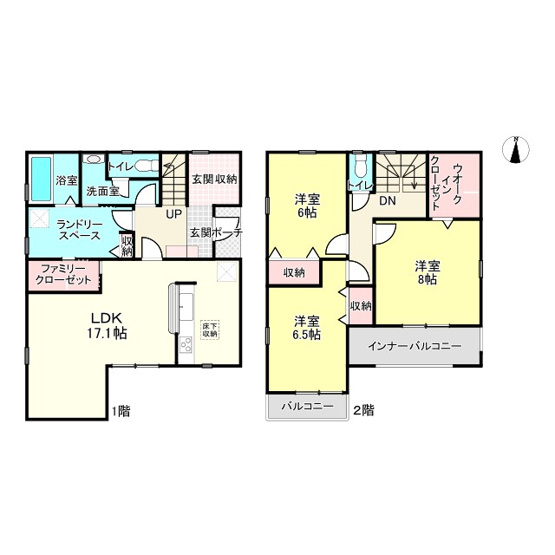 【間取り】 | 揖保郡太子町東南３期/全4棟