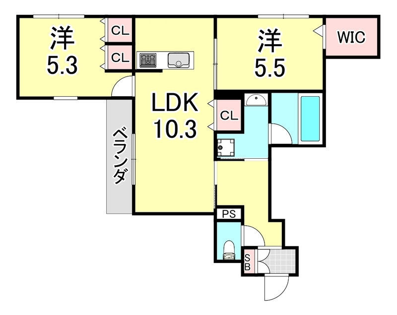 篠原中町2丁目ヘーベルメゾンの間取り
