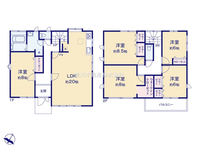 八王子市　南陽台　中古戸建ての間取り|～南東向き5LDK　全室6帖以上の快適住空間～