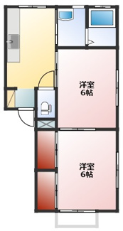 【間取り】 | コーポサクラ　A棟