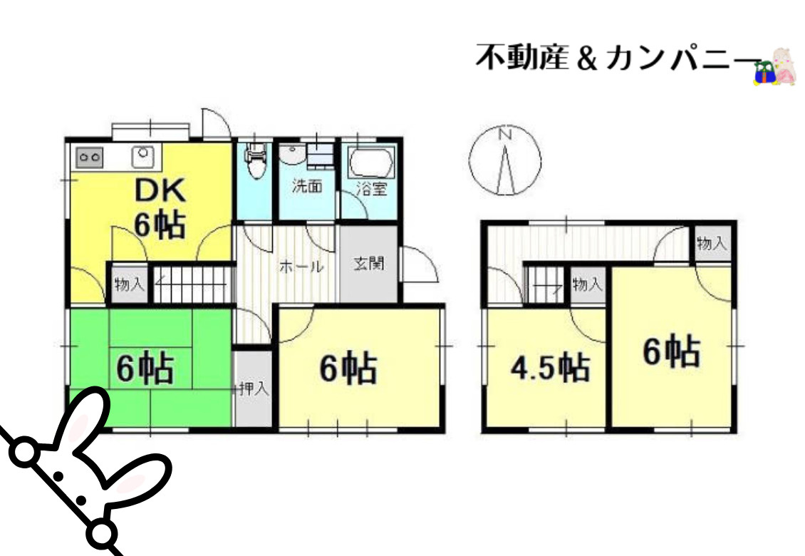 太山寺中古戸建の間取り
