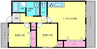 【間取り】 | クレセール阿倍野 | クレセール阿倍野　間取り