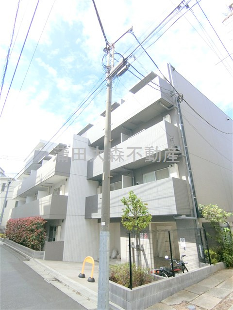 パティーナ蒲田の外観|2020年10月築　RC鉄筋コンクリート造地上4階建て1K～2K総戸数31戸　住宅街の落ち着いた住環境がポイント！東京都大田区西蒲田6丁目　JR京浜東北線蒲田駅徒歩8分、東急池上線蓮沼駅徒歩6分