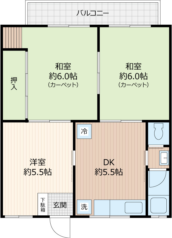 グリーンマンションⅠの間取り
