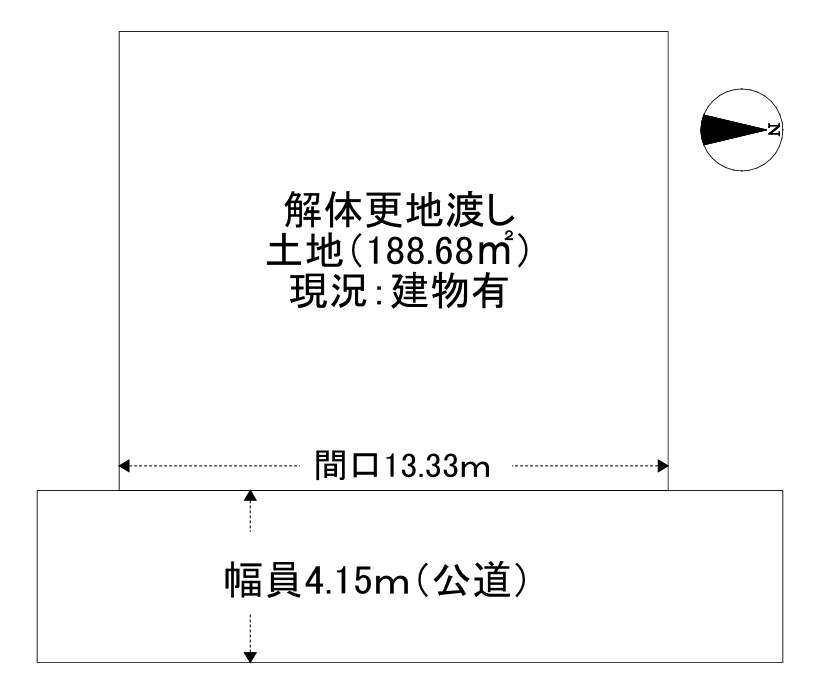 宇治市神明宮北売土地の区画図