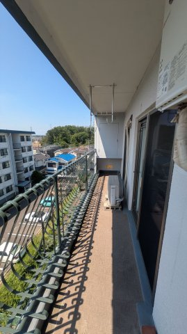 田園ハイツ川越2号棟のバルコニー