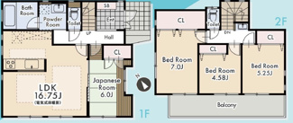 【間取り】 | 伊奈町西小針１丁目  中古戸建