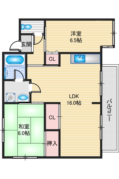 第2パークハイツ橋の内の間取り