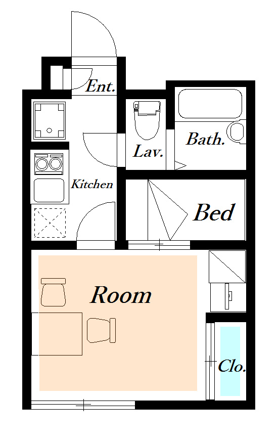 レオパレス宮本長栄の間取り