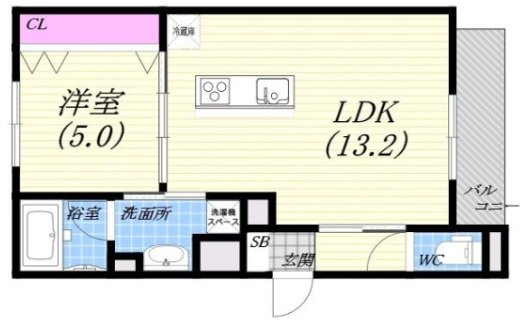 シャーメゾン岡本北の間取り