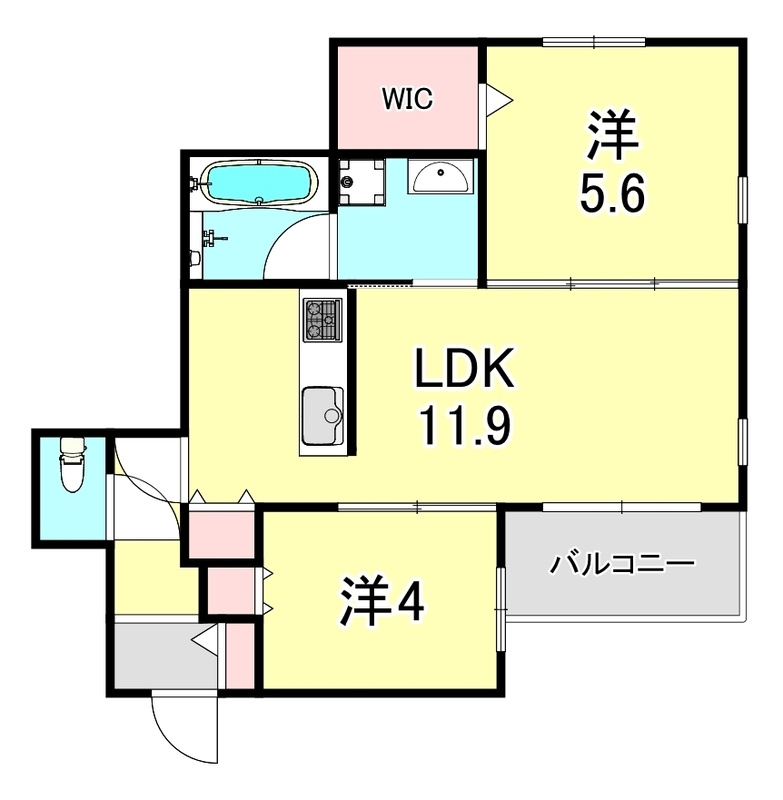 篠原中町2丁目ヘーベルメゾンの間取り