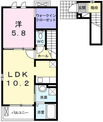 フィオーレ西庄Ｂの間取り