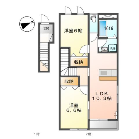 アンベリール　コンフォールの間取り