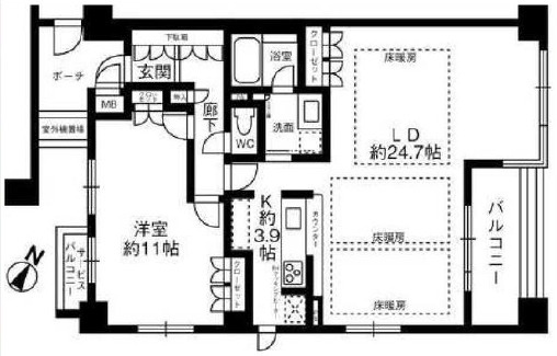 プレシェスト芦屋の間取り
