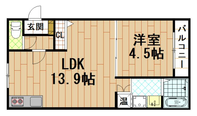 Faseciaサンド ( 近畿大学 一人暮らし )の間取り
