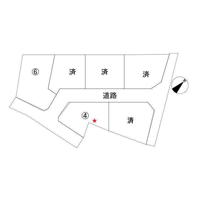 那賀川町赤池4号地の区画図
