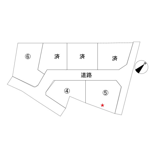 那賀川町赤池5号地の区画図