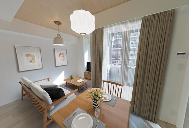 レジディア文京湯島の居間・リビング