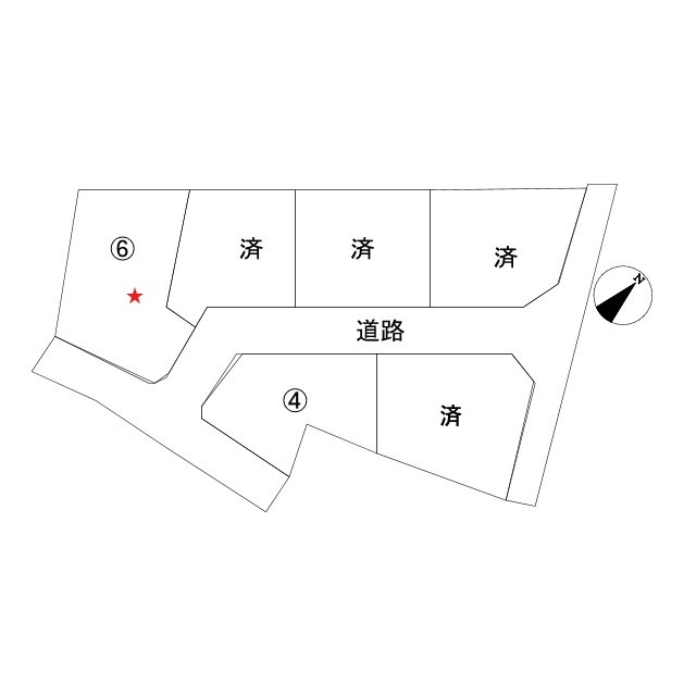 那賀川町赤池6号地の区画図