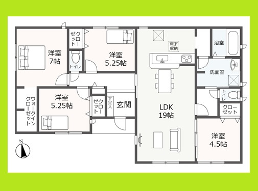 愛西市西保町森浦の新築一戸建の間取り|◇間取図◇