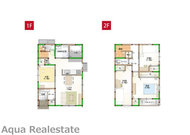 オール電化デザイナーズハウス高松市三条町⑥の間取り|こちらの居間で趣味の時間をお楽しみください