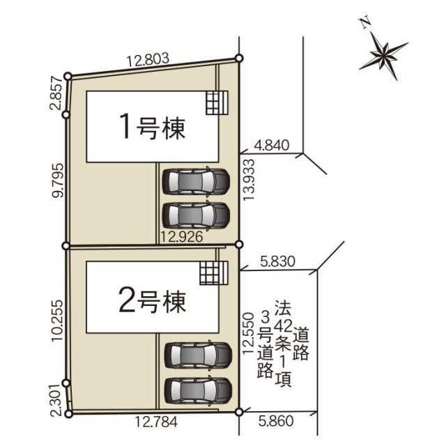 クレイドルガーデン真岡市台町第９　新築一戸建ての区画図