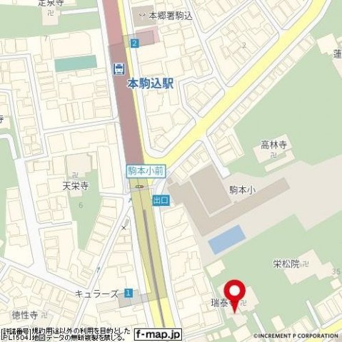 プリズムスクエア本駒込の地図