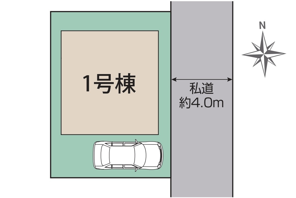 葛飾区西水元４丁目新築戸建【幸田小学校：10分】の区画図|区画配置図