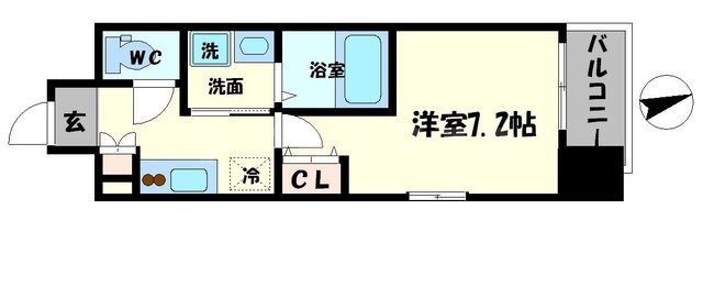 エスリード難波SOUTHの間取り|エスリード難波サウス　広々とした間取