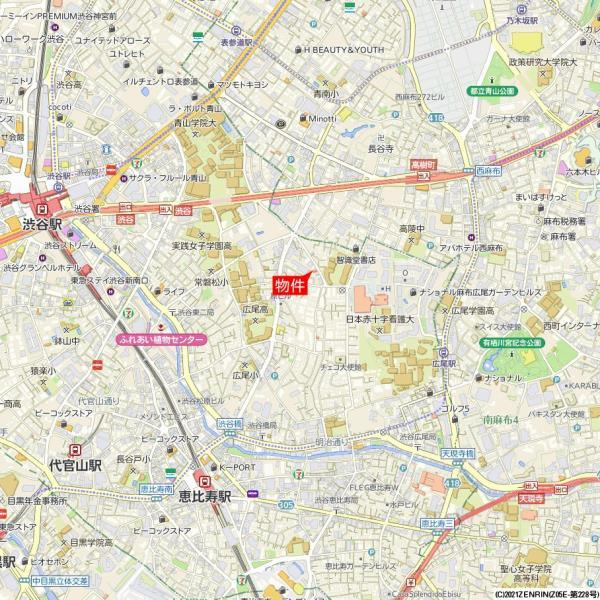 ウヴラージュ広尾の地図