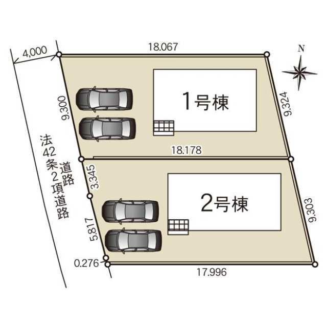 クレイドルガーデン宇都宮市宝木本町第７　新築一戸建ての区画図