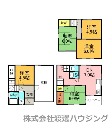 平野区瓜破４丁目一戸建の間取り
