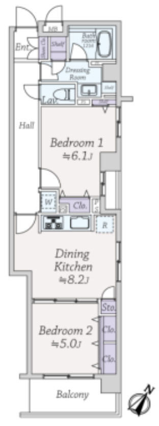 プレジール日本橋人形町の間取り