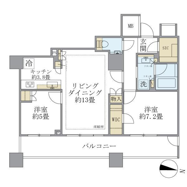 Ｂｒｉｌｌｉａ大井町　ＬＡ　ＶＩＥ　ＥＮ　ＴＯＷＥＲの間取り