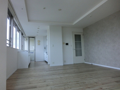 【居間・リビング】 | サンクタスタワー心斎橋ミラノ・グランデ | ＬＤＫ（東側から望む）