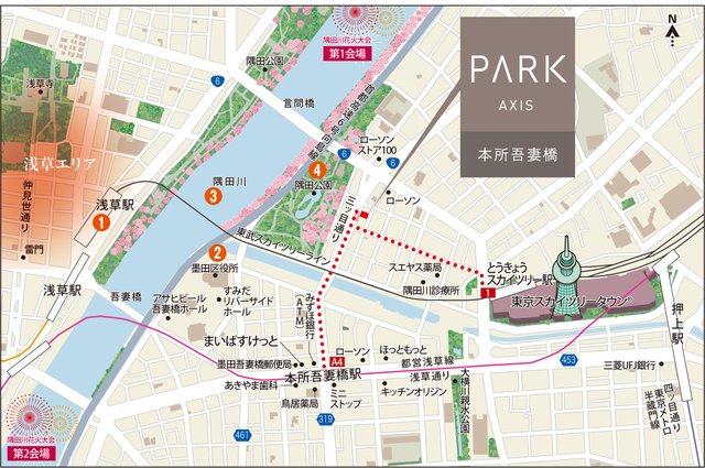 パークアクシス本所吾妻橋の地図