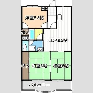 【間取り】 | 第2グランドハイツ服部